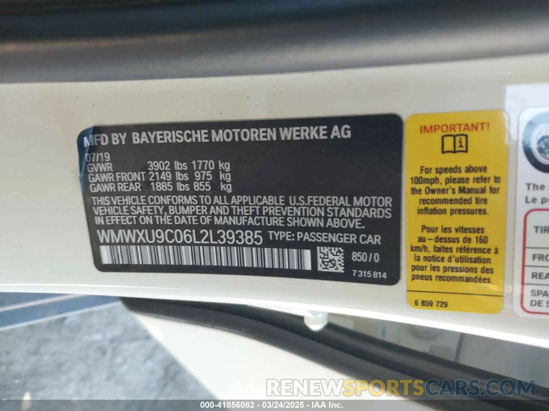 9 fotografías del automóvil dañado WMWXU9C06L2L39385 MINI HARDTOP 2020