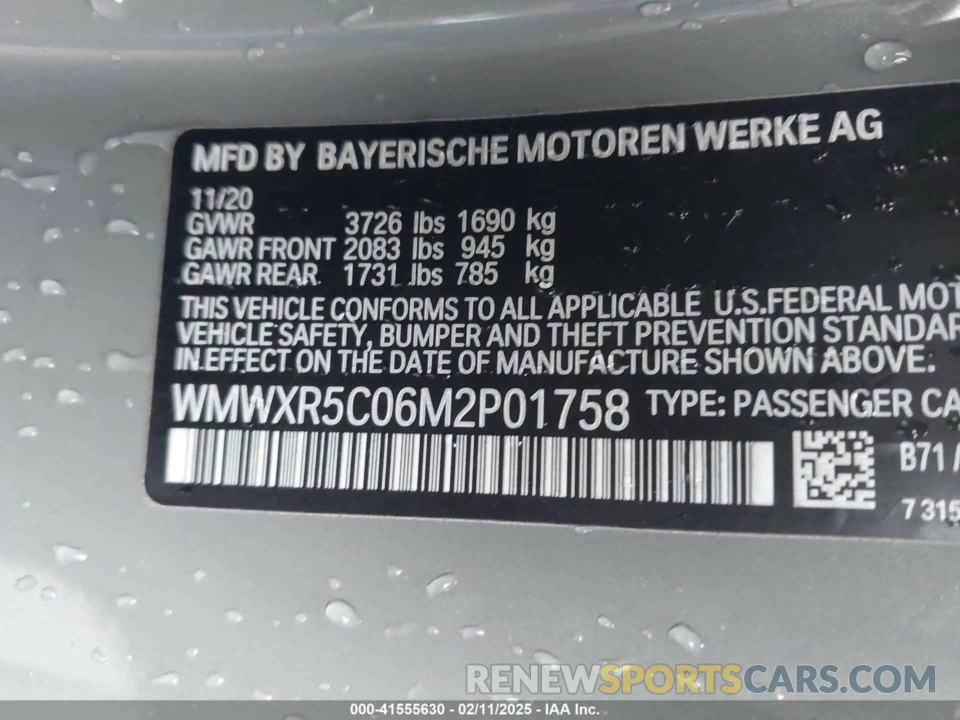 9 fotografías del automóvil dañado WMWXR5C06M2P01758 MINI HARDTOP 2021