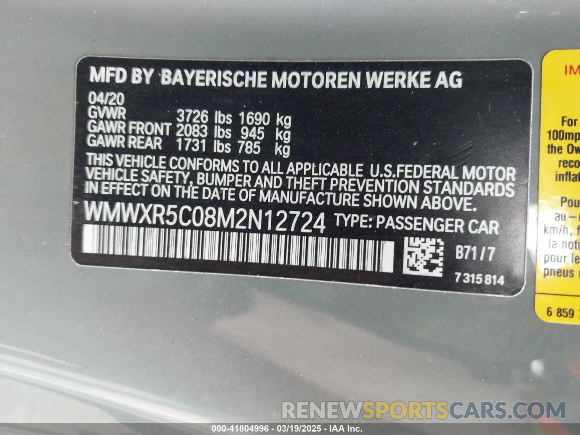 9 fotografías del automóvil dañado WMWXR5C08M2N12724 MINI HARDTOP 2021