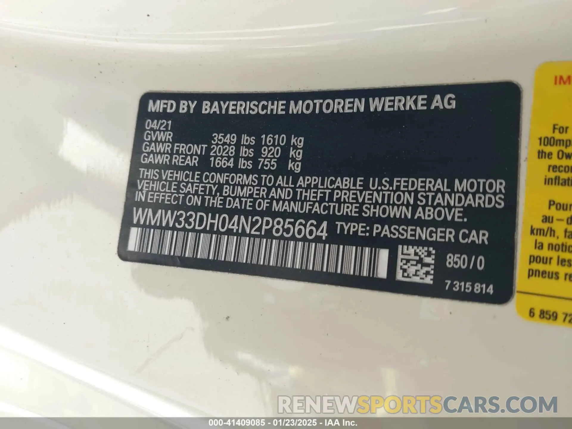 9 fotografías del automóvil dañado WMW33DH04N2P85664 MINI HARDTOP 2022