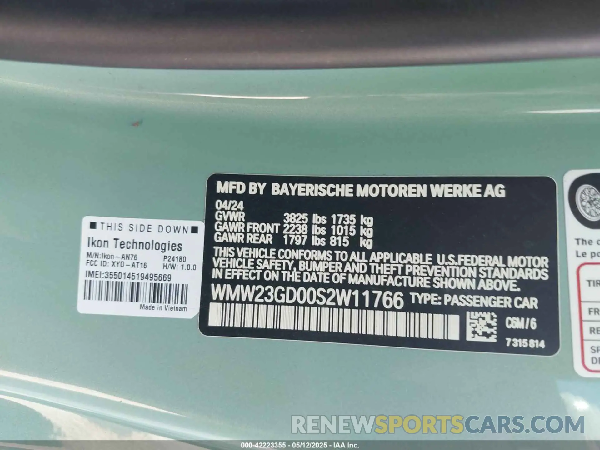 9 fotografías del automóvil dañado WMW23GD00S2W11766 MINI HARDTOP 2025