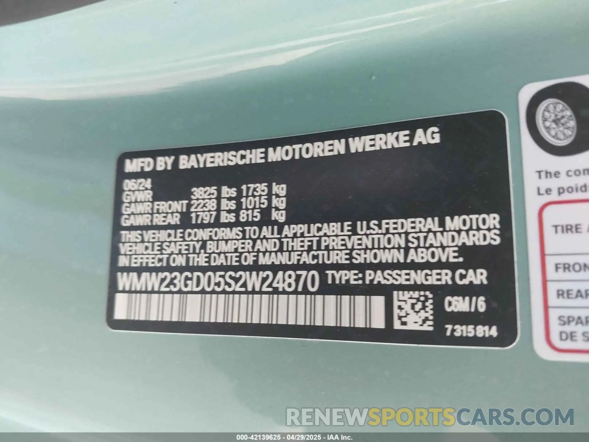 9 fotografías del automóvil dañado WMW23GD05S2W24870 MINI HARDTOP 2025