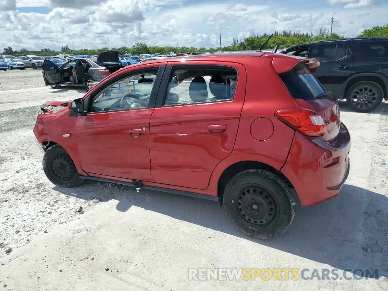 2 fotografías del automóvil dañado ML32A3HJ0KH006540 MITSUBISHI MIRAGE 2019
