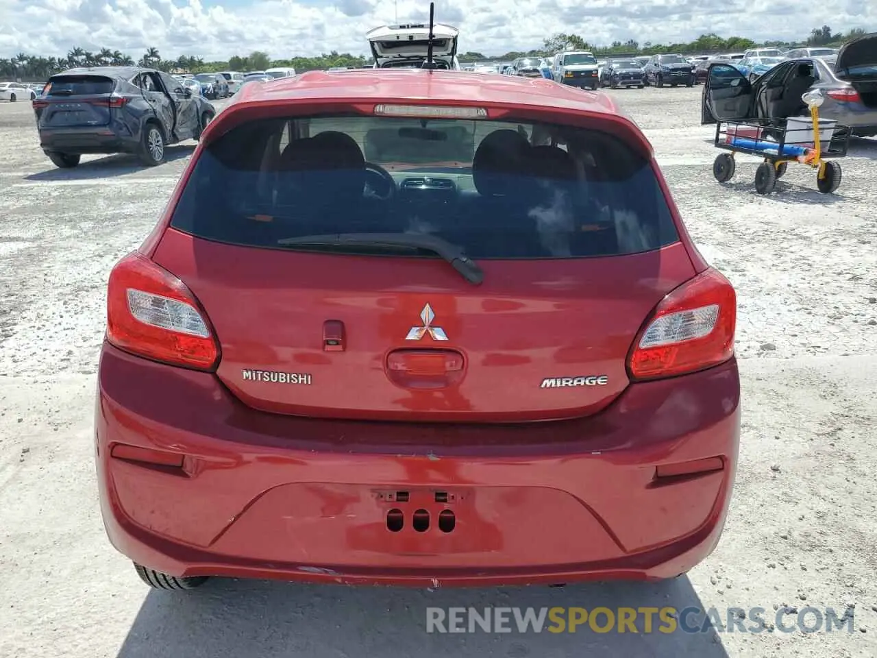 6 fotografías del automóvil dañado ML32A3HJ0KH006540 MITSUBISHI MIRAGE 2019