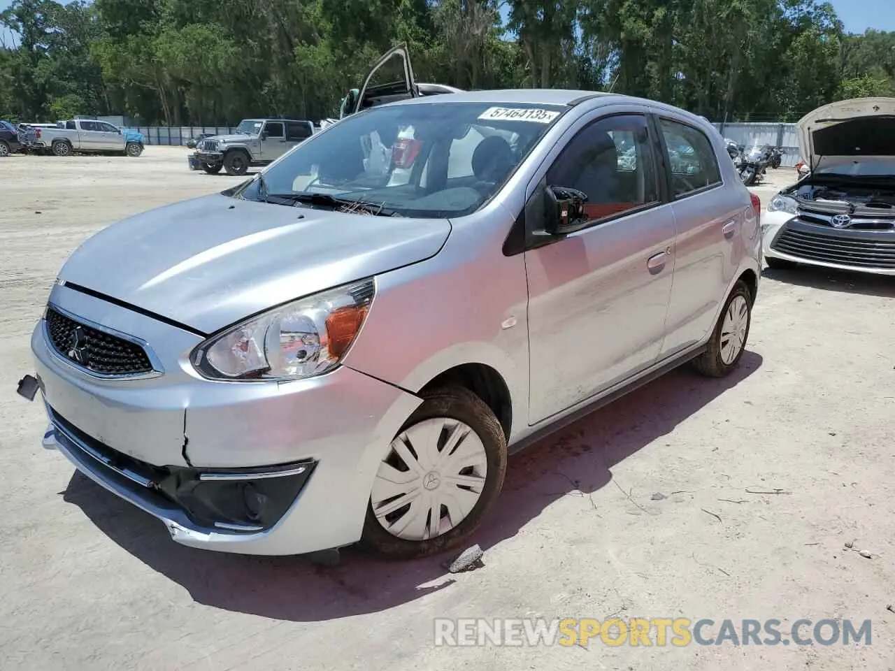 1 fotografías del automóvil dañado ML32A3HJ0KH007185 MITSUBISHI MIRAGE 2019