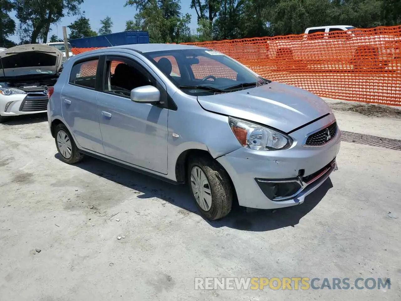 4 fotografías del automóvil dañado ML32A3HJ0KH007185 MITSUBISHI MIRAGE 2019