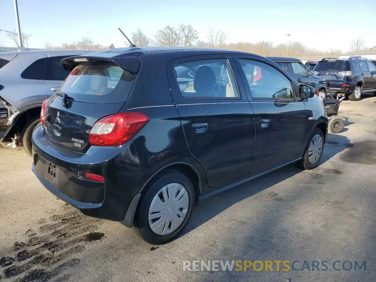 3 fotografías del automóvil dañado ML32A3HJ0KH009549 MITSUBISHI MIRAGE 2019