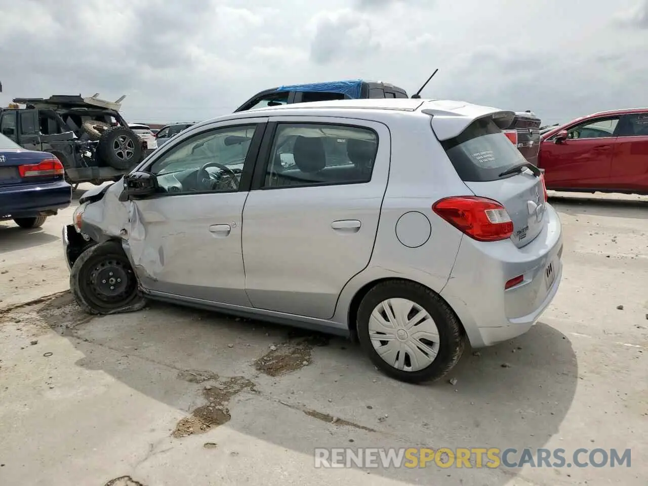 2 fotografías del automóvil dañado ML32A3HJ0KH010412 MITSUBISHI MIRAGE 2019