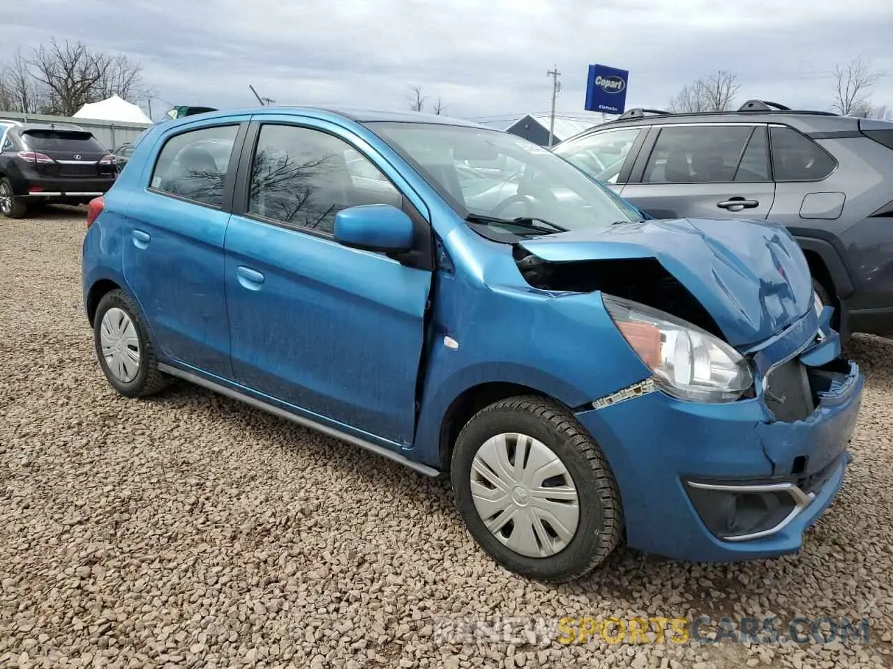 4 fotografías del automóvil dañado ML32A3HJ0KH015805 MITSUBISHI MIRAGE 2019