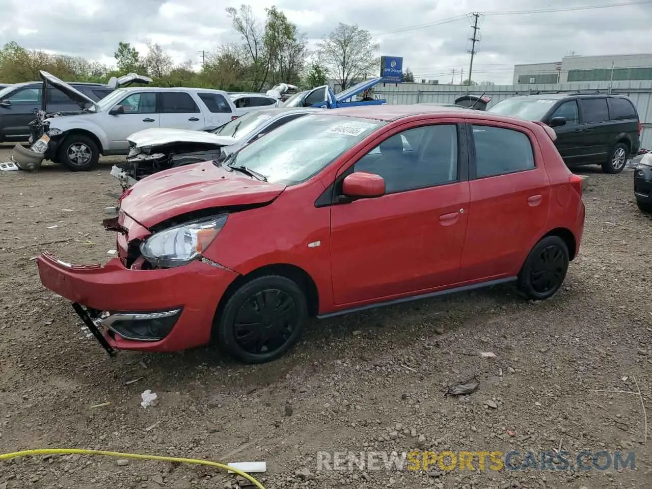 1 fotografías del automóvil dañado ML32A3HJ1KH007356 MITSUBISHI MIRAGE 2019