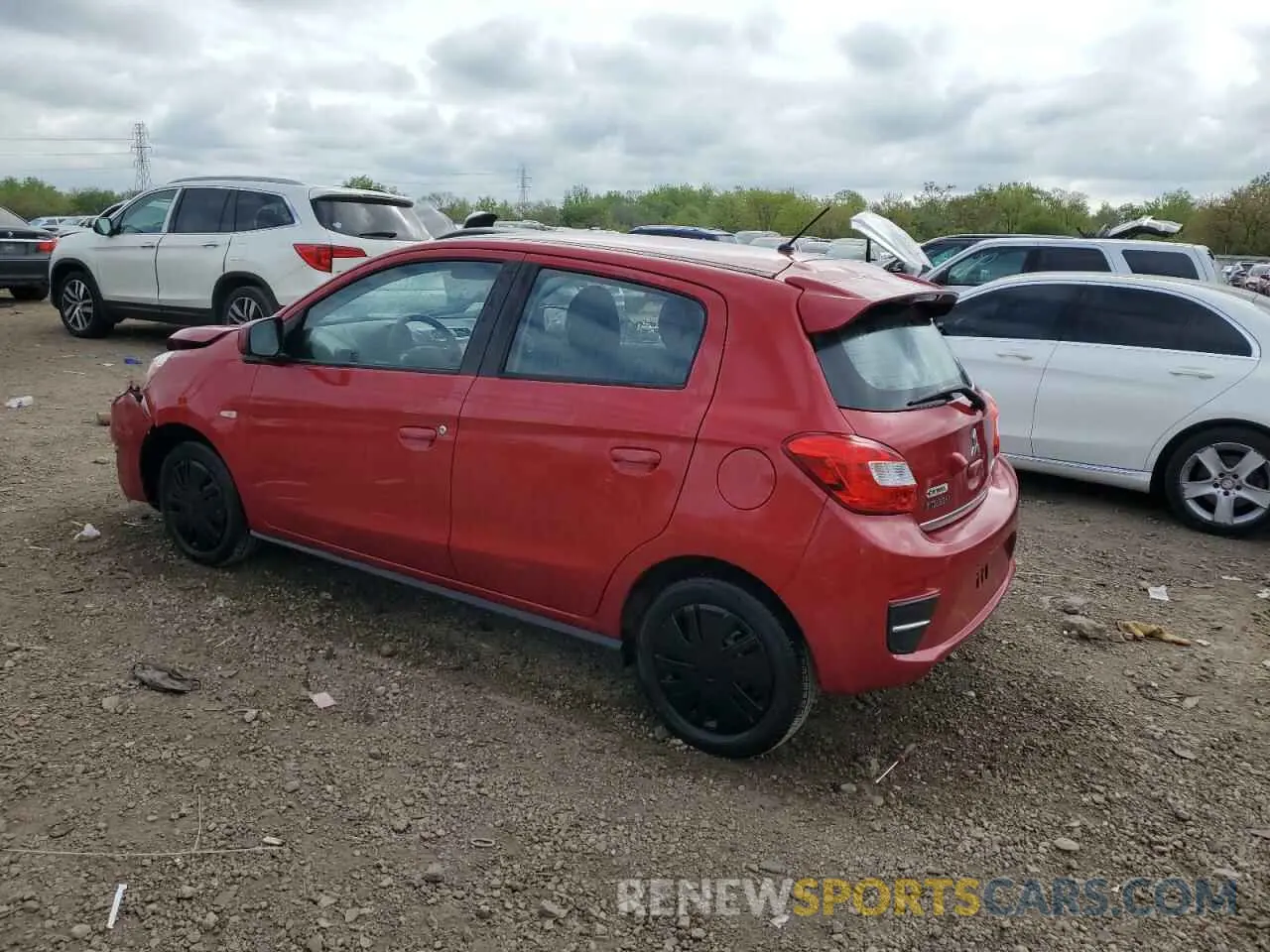 2 fotografías del automóvil dañado ML32A3HJ1KH007356 MITSUBISHI MIRAGE 2019
