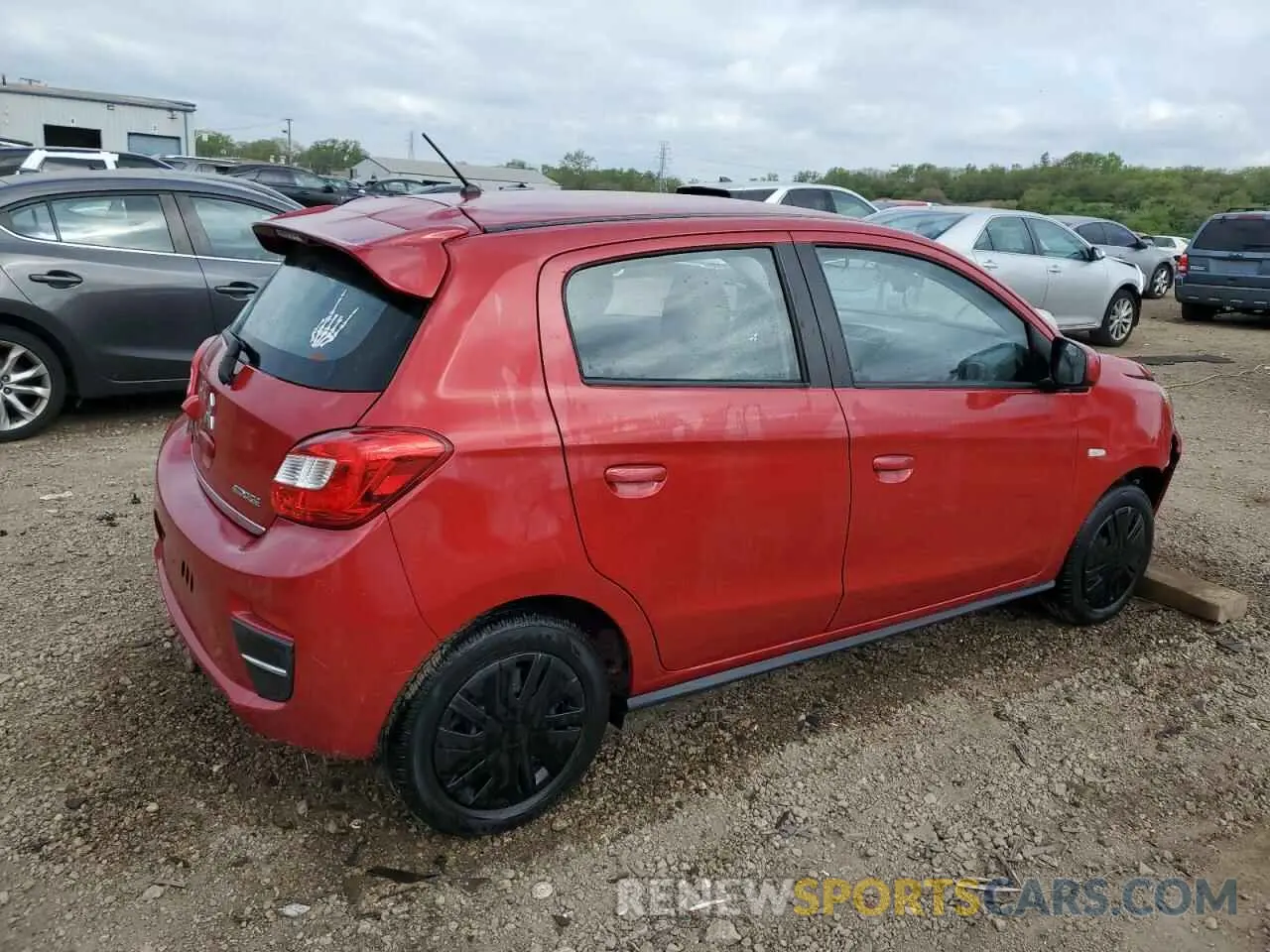 3 fotografías del automóvil dañado ML32A3HJ1KH007356 MITSUBISHI MIRAGE 2019