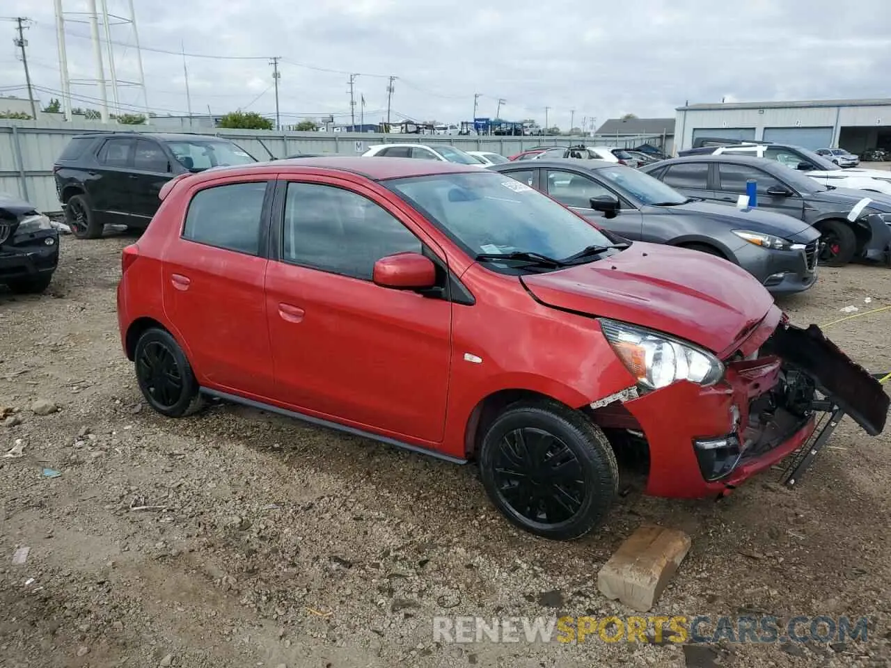 4 fotografías del automóvil dañado ML32A3HJ1KH007356 MITSUBISHI MIRAGE 2019