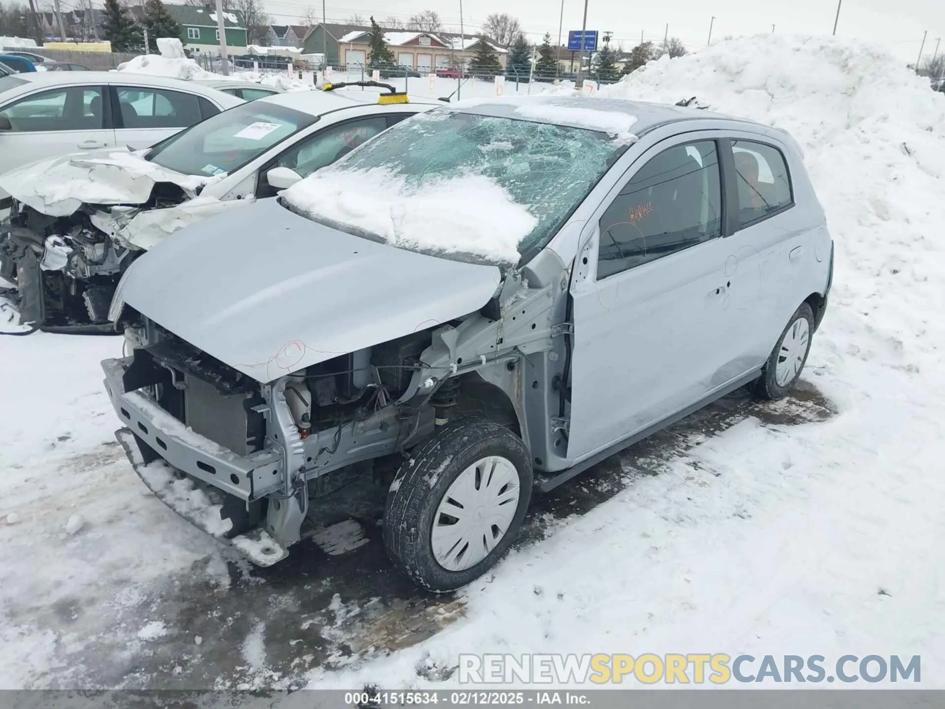 2 fotografías del automóvil dañado ML32A3HJ1KH007390 MITSUBISHI MIRAGE 2019