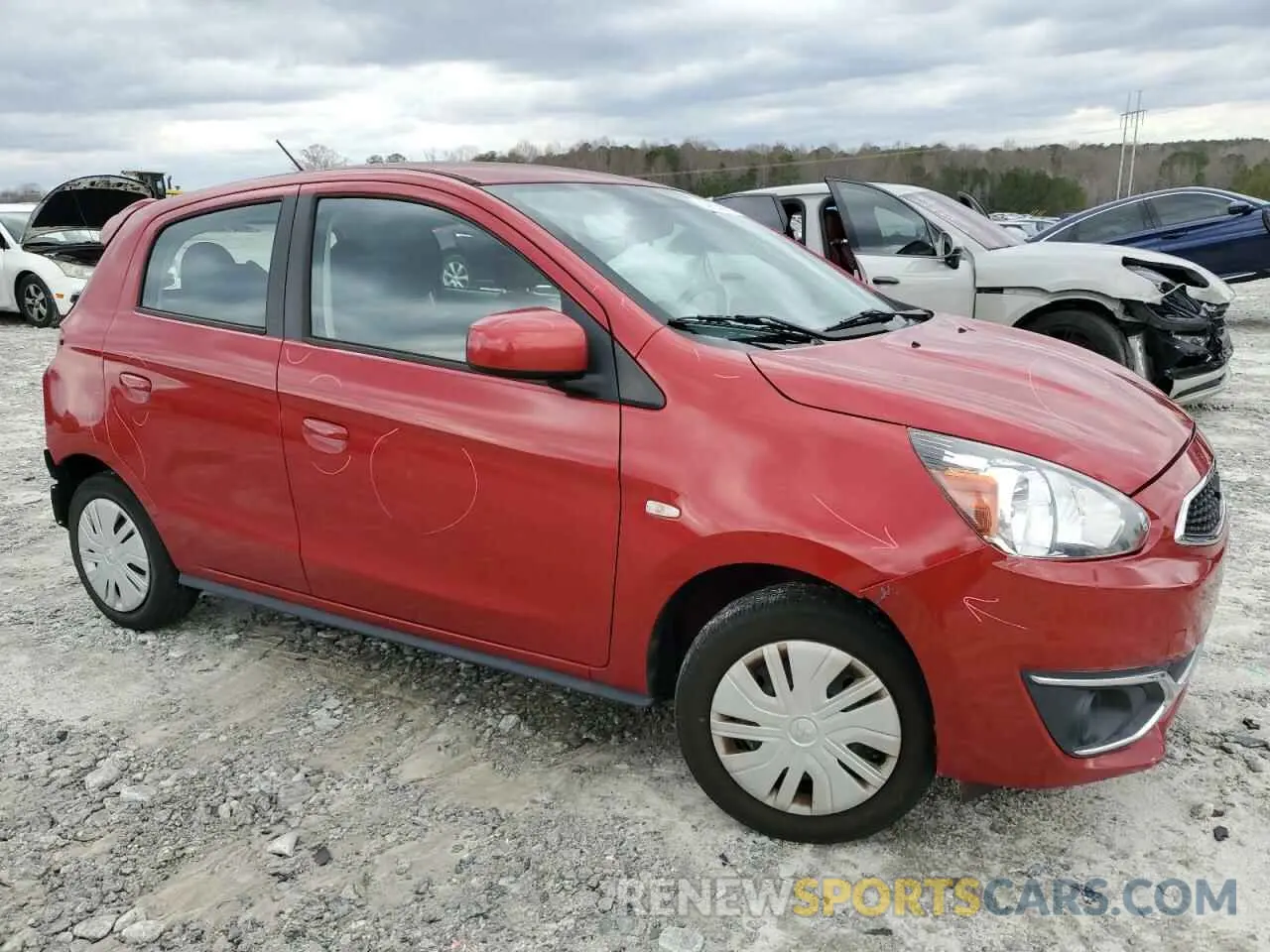 4 fotografías del automóvil dañado ML32A3HJ1KH012864 MITSUBISHI MIRAGE 2019