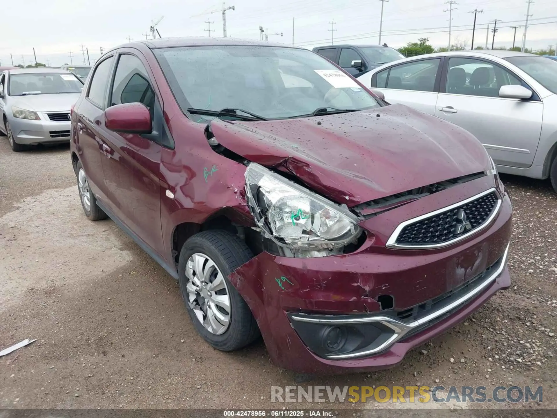 1 fotografías del automóvil dañado ML32A3HJ1KH014517 MITSUBISHI MIRAGE 2019
