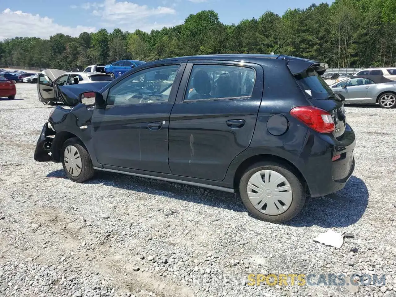 2 fotografías del automóvil dañado ML32A3HJ1KH015196 MITSUBISHI MIRAGE 2019