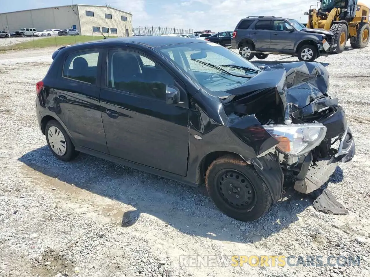 4 fotografías del automóvil dañado ML32A3HJ1KH015196 MITSUBISHI MIRAGE 2019