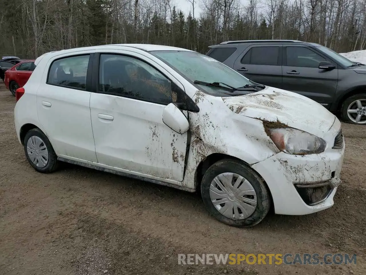 4 fotografías del automóvil dañado ML32A3HJ2KH012050 MITSUBISHI MIRAGE 2019