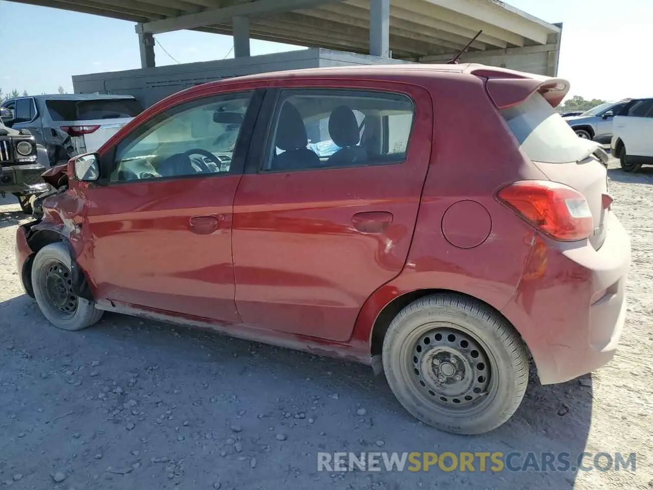 2 fotografías del automóvil dañado ML32A3HJ2KH013490 MITSUBISHI MIRAGE 2019