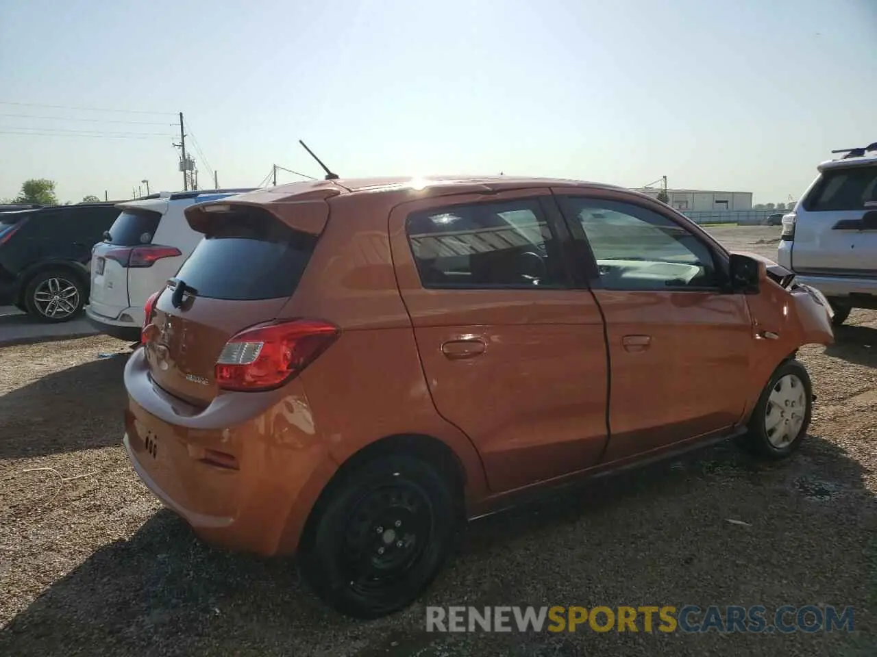 3 fotografías del automóvil dañado ML32A3HJ3KH001591 MITSUBISHI MIRAGE 2019