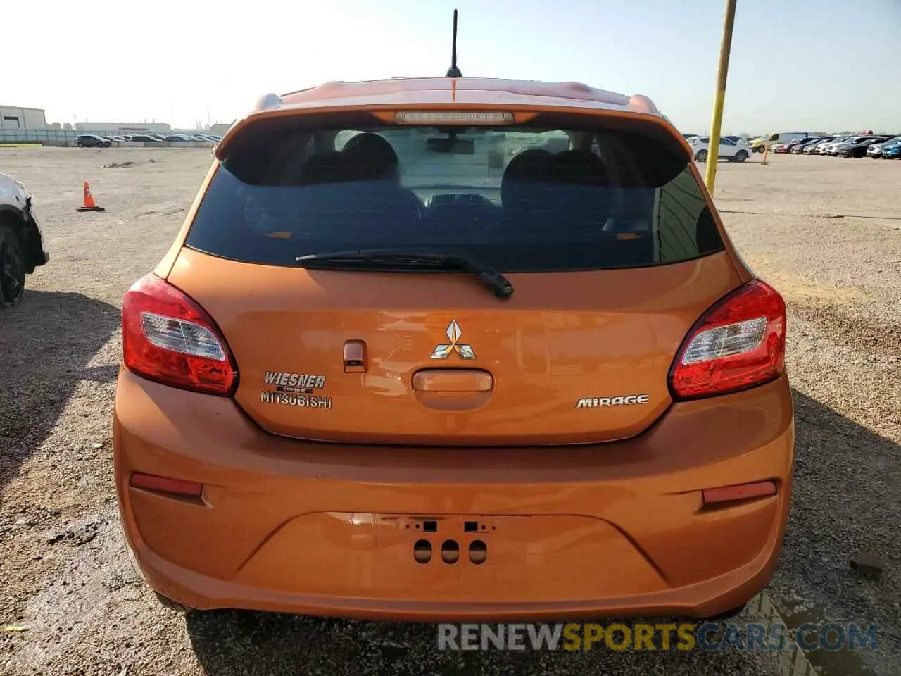 6 fotografías del automóvil dañado ML32A3HJ3KH001591 MITSUBISHI MIRAGE 2019