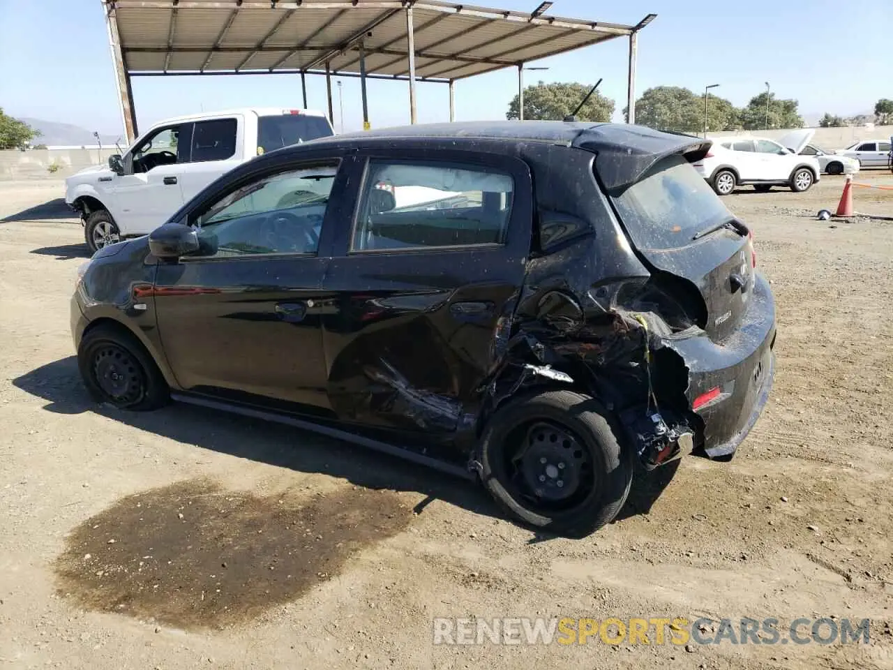 2 fotografías del automóvil dañado ML32A3HJ3KH001882 MITSUBISHI MIRAGE 2019