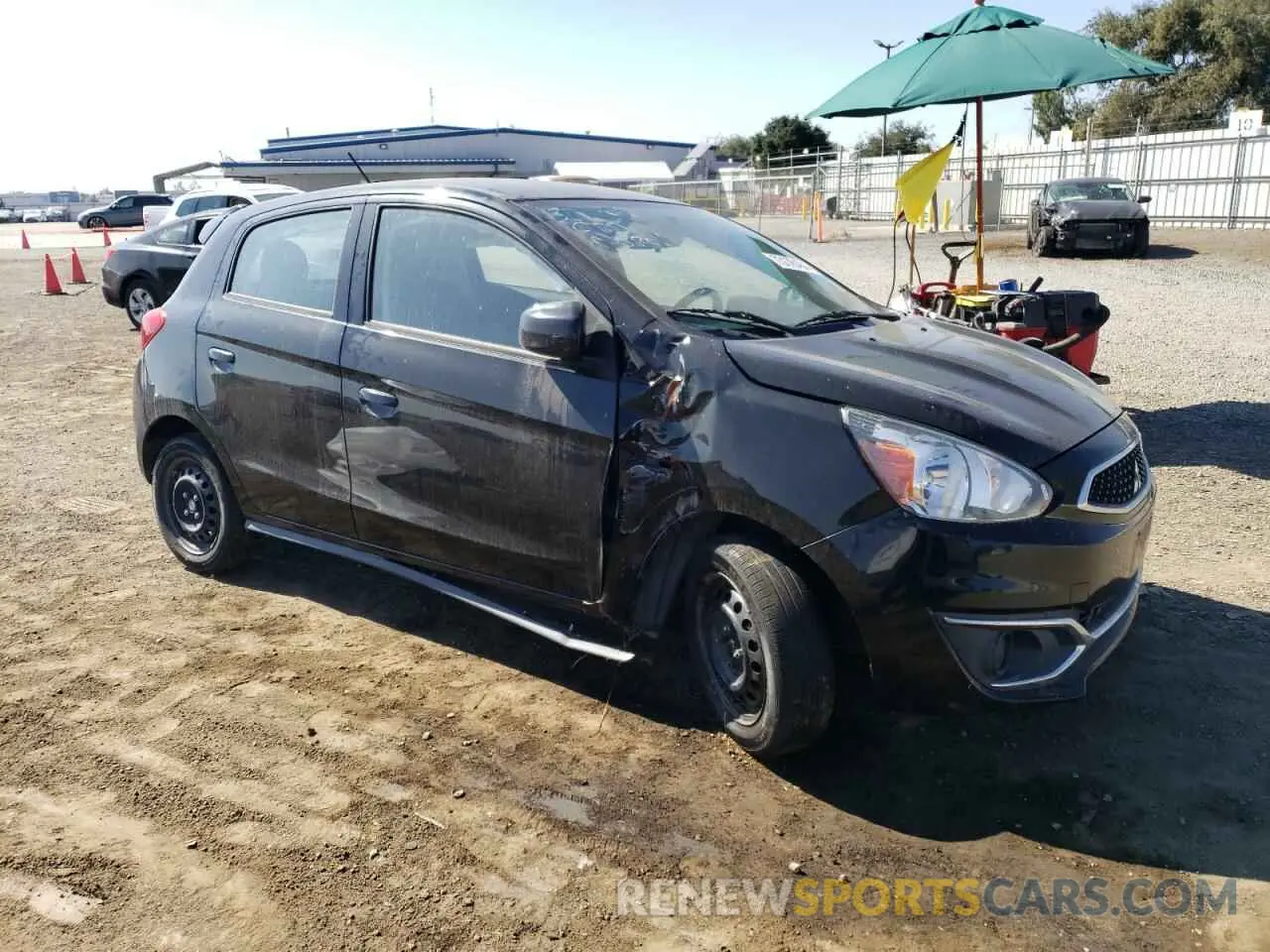 4 fotografías del automóvil dañado ML32A3HJ3KH001882 MITSUBISHI MIRAGE 2019