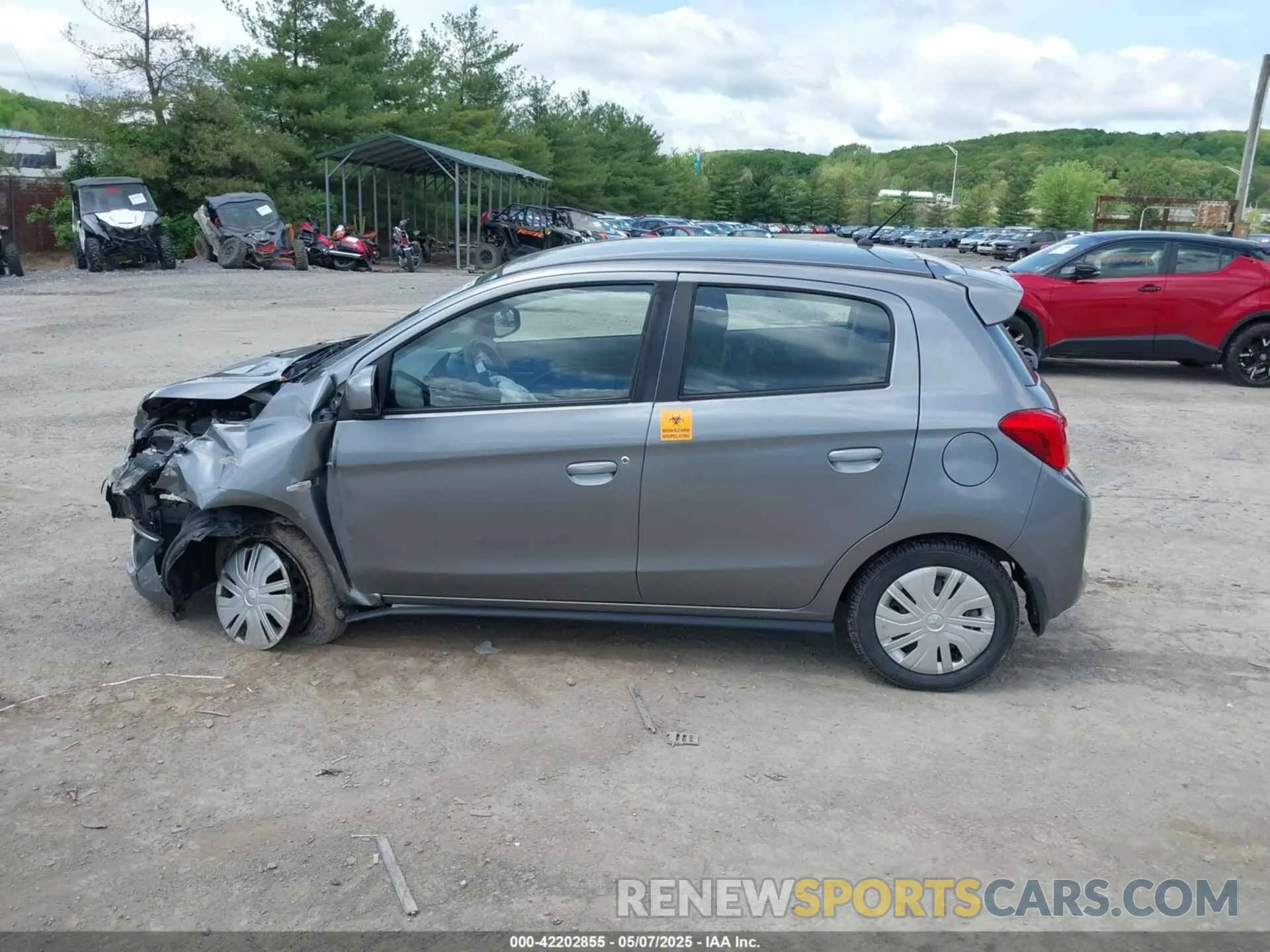 14 fotografías del automóvil dañado ML32A3HJ5KH000541 MITSUBISHI MIRAGE 2019
