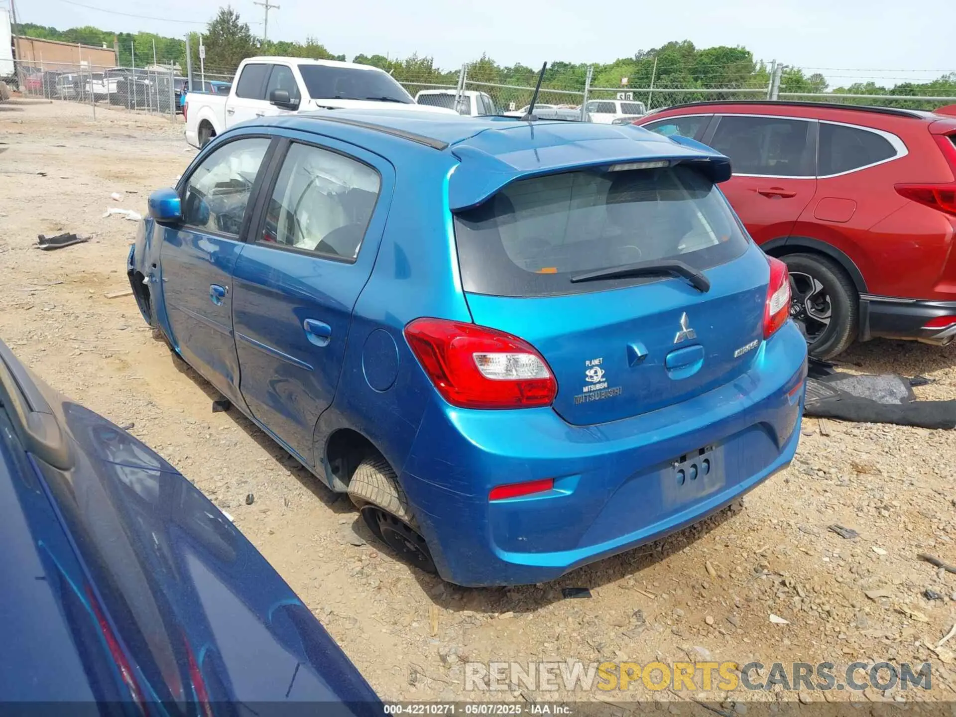 3 fotografías del automóvil dañado ML32A3HJ5KH012916 MITSUBISHI MIRAGE 2019
