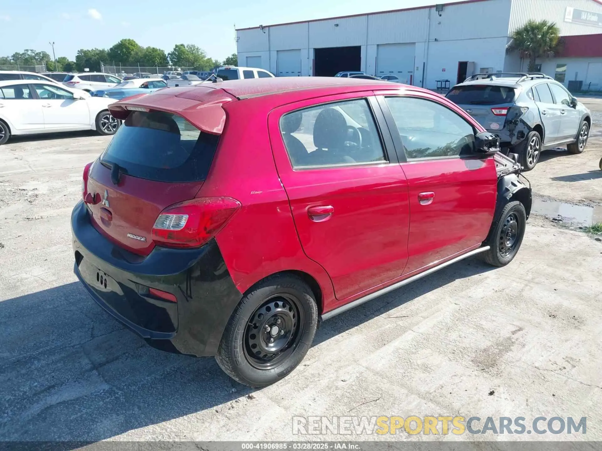 4 fotografías del automóvil dañado ML32A3HJ6KH001052 MITSUBISHI MIRAGE 2019