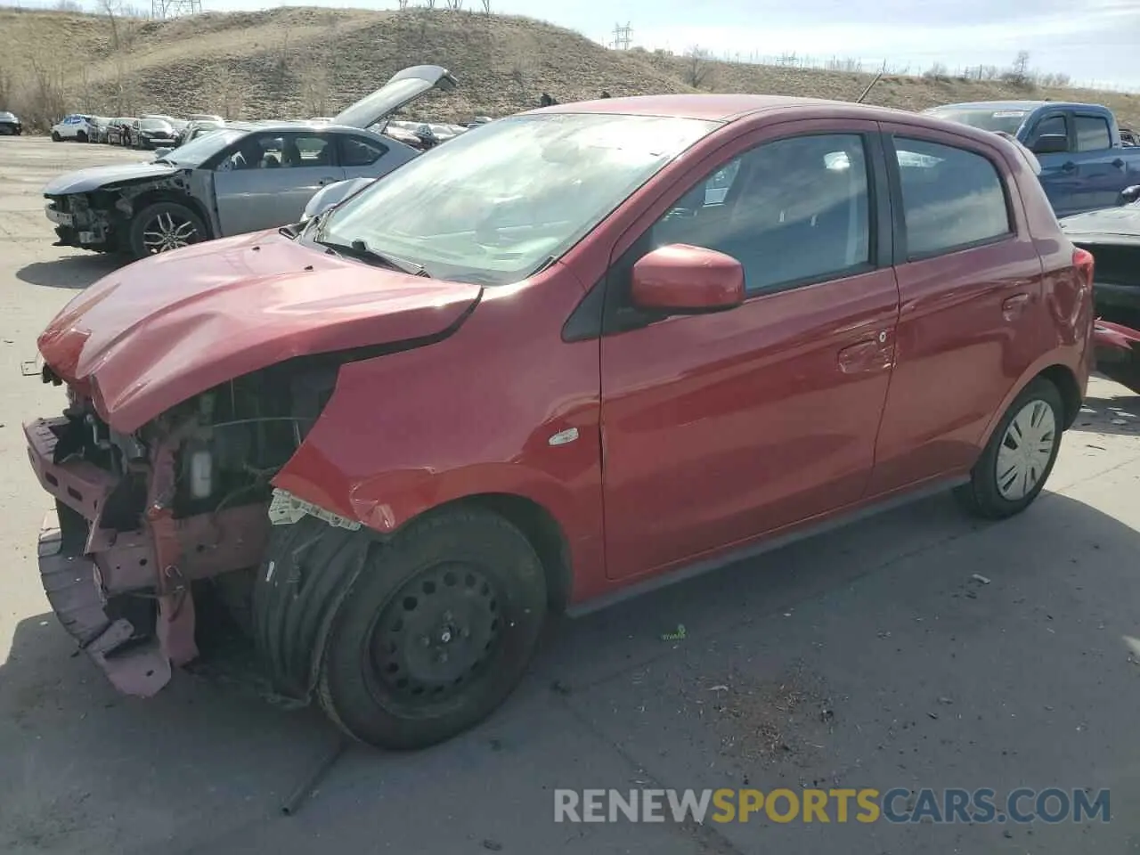 1 fotografías del automóvil dañado ML32A3HJ6KH013279 MITSUBISHI MIRAGE 2019