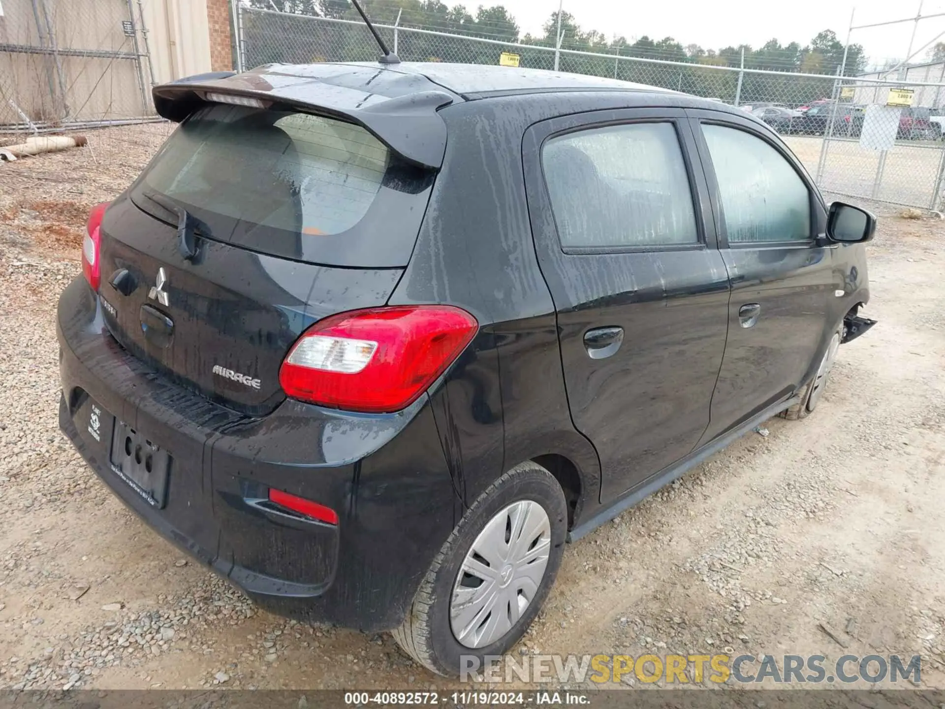 4 fotografías del automóvil dañado ML32A3HJ7KH013016 MITSUBISHI MIRAGE 2019