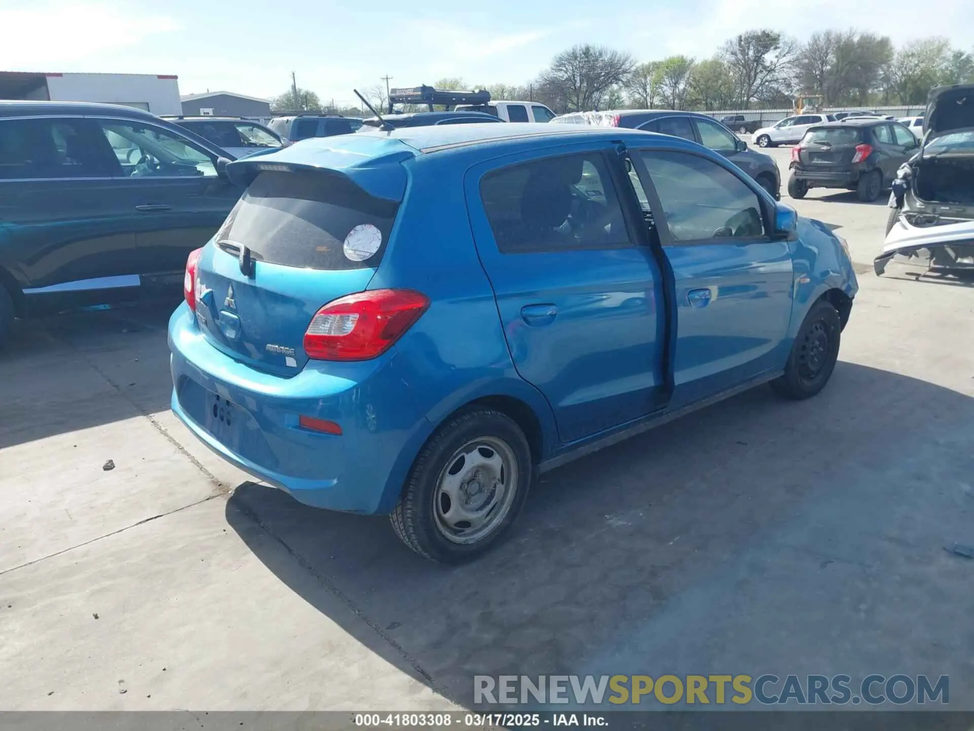 4 fotografías del automóvil dañado ML32A3HJ8KH007208 MITSUBISHI MIRAGE 2019