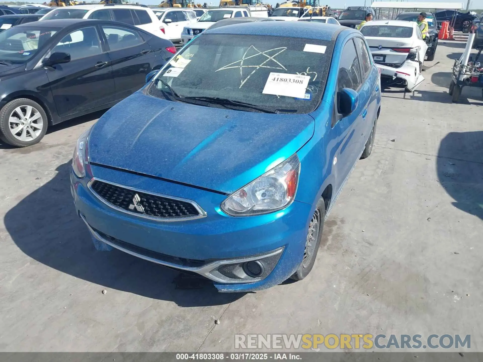 6 fotografías del automóvil dañado ML32A3HJ8KH007208 MITSUBISHI MIRAGE 2019