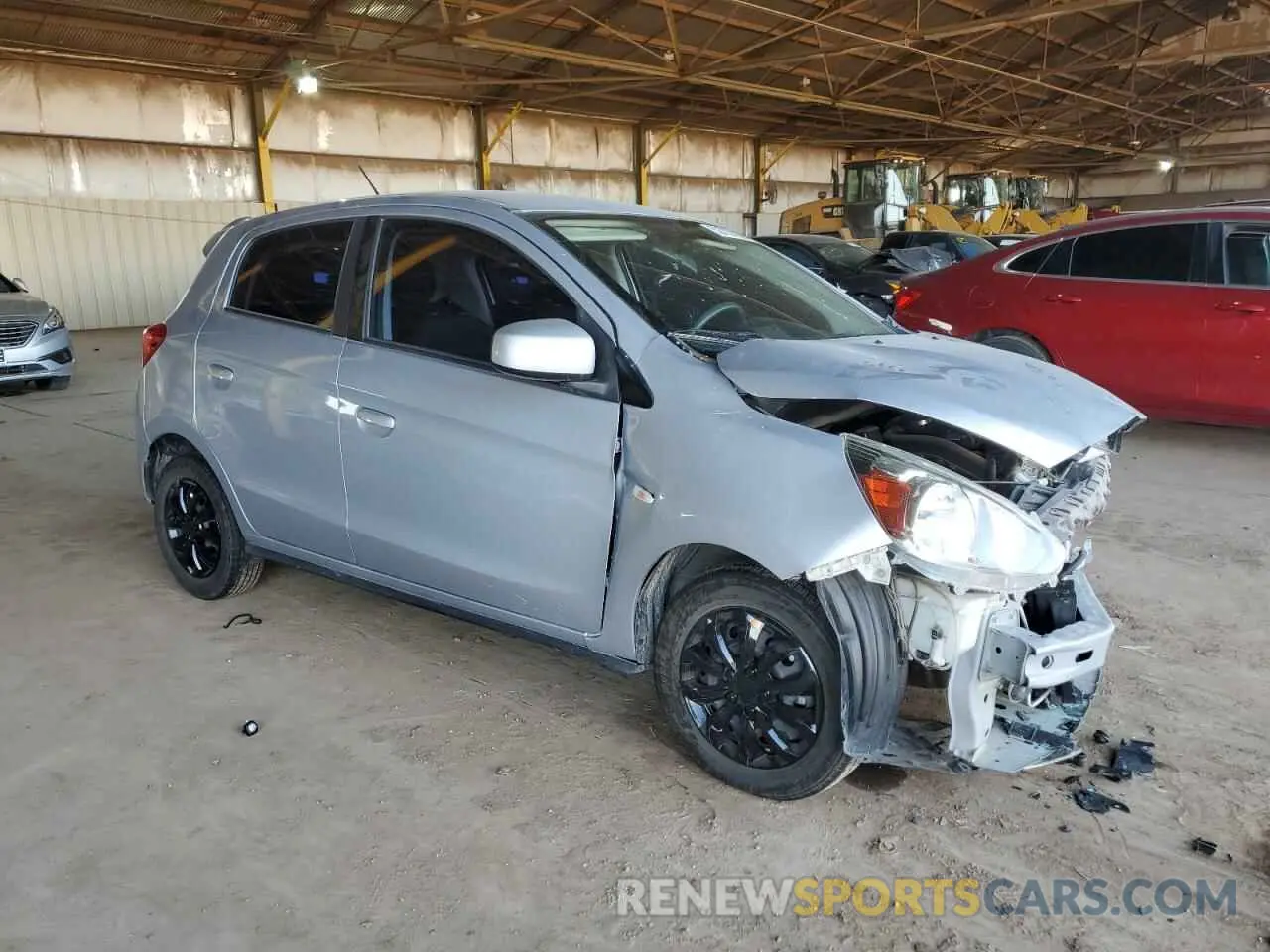 4 fotografías del automóvil dañado ML32A3HJ9KH010277 MITSUBISHI MIRAGE 2019