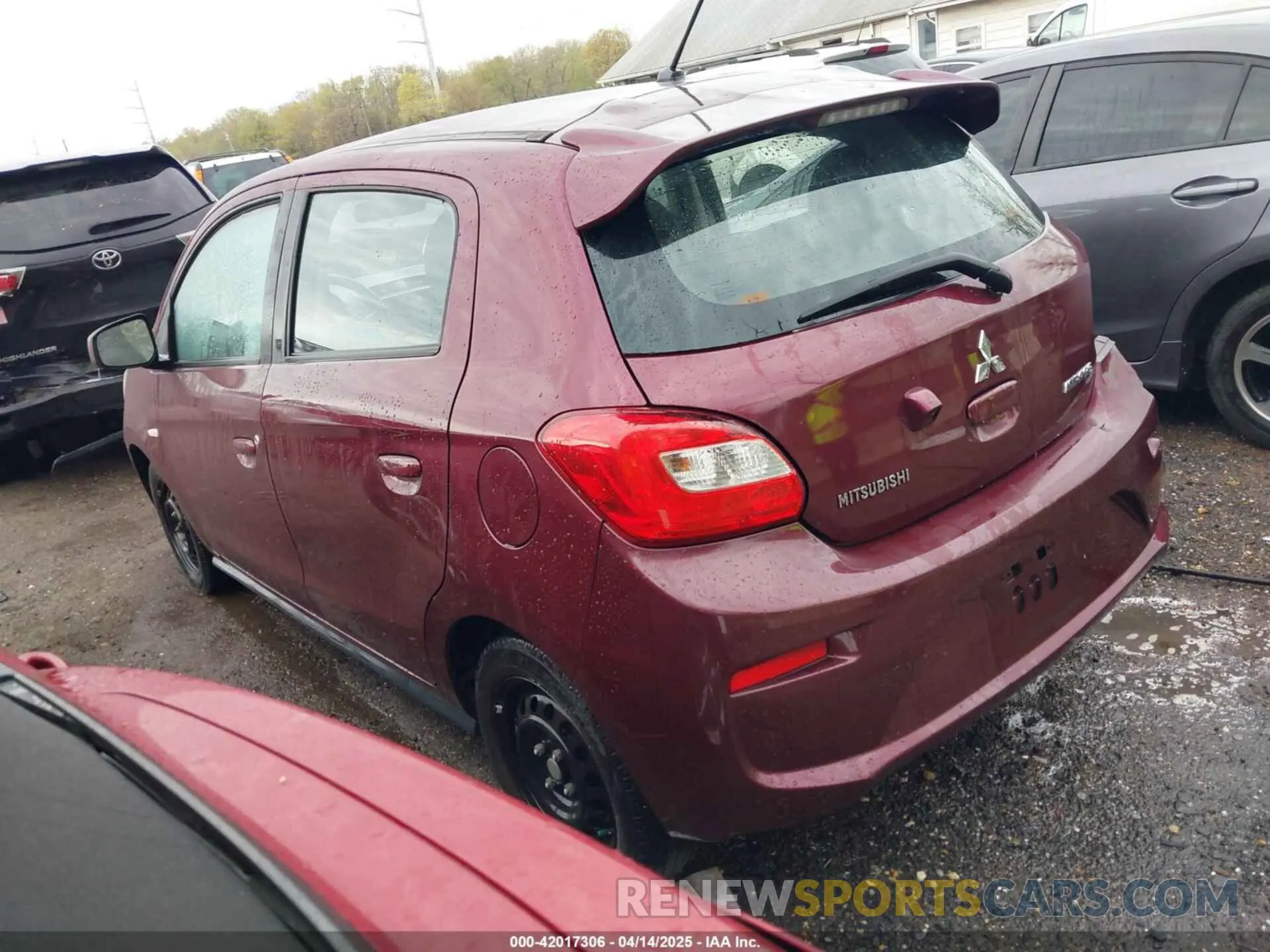 3 fotografías del automóvil dañado ML32A3HJ9KH013289 MITSUBISHI MIRAGE 2019