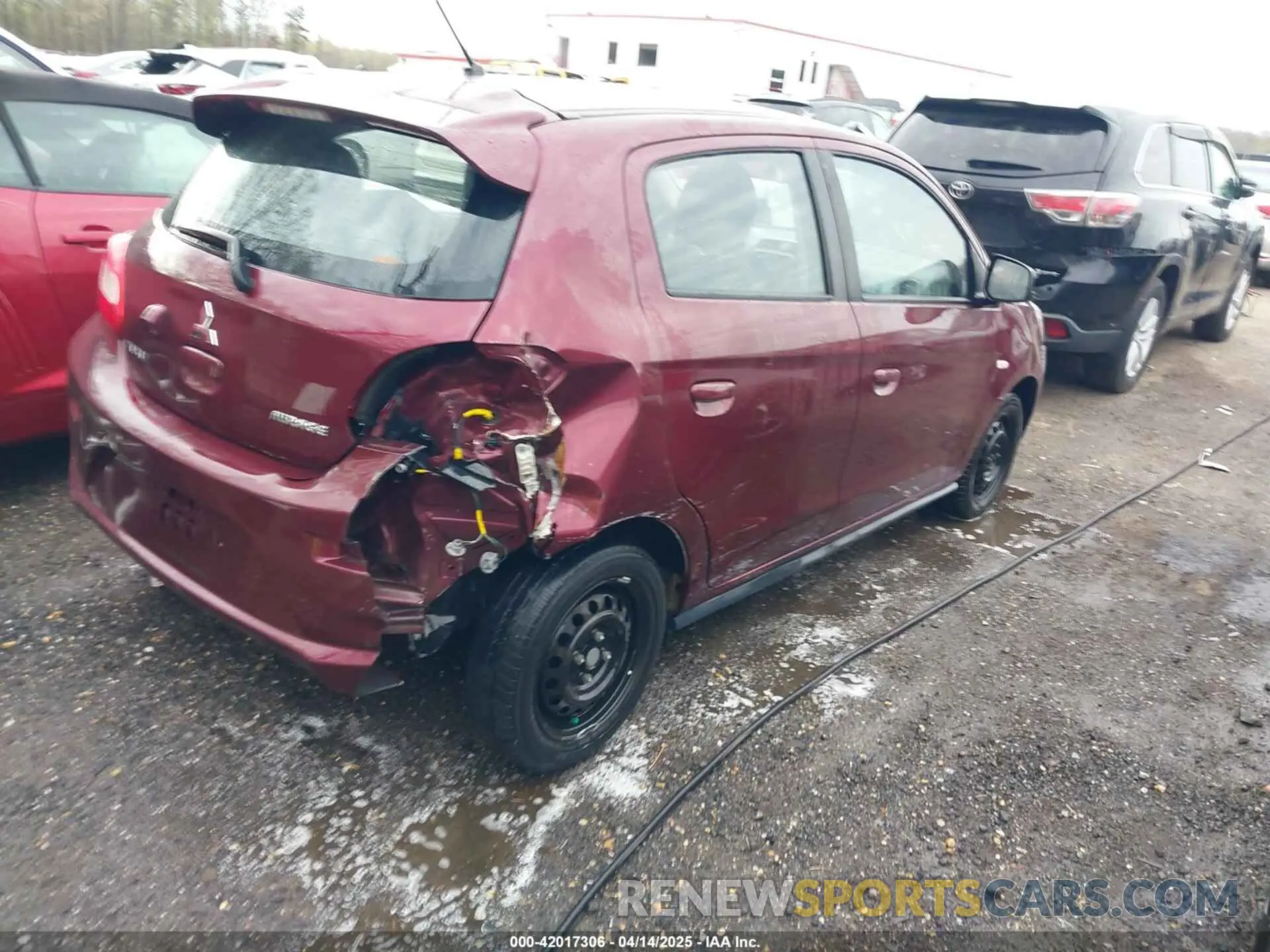 4 fotografías del automóvil dañado ML32A3HJ9KH013289 MITSUBISHI MIRAGE 2019