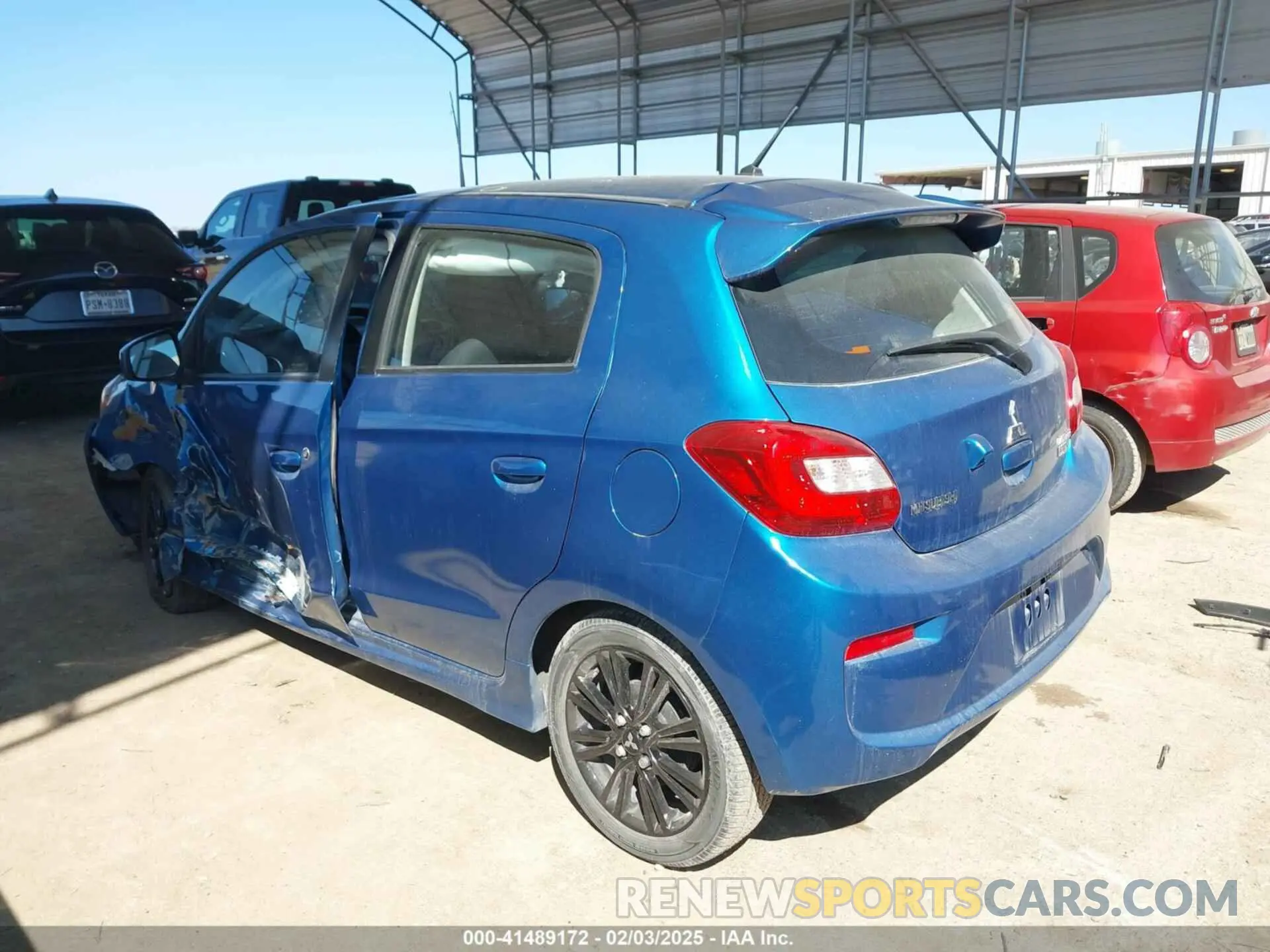 3 fotografías del automóvil dañado ML32A5HJ1KH004484 MITSUBISHI MIRAGE 2019