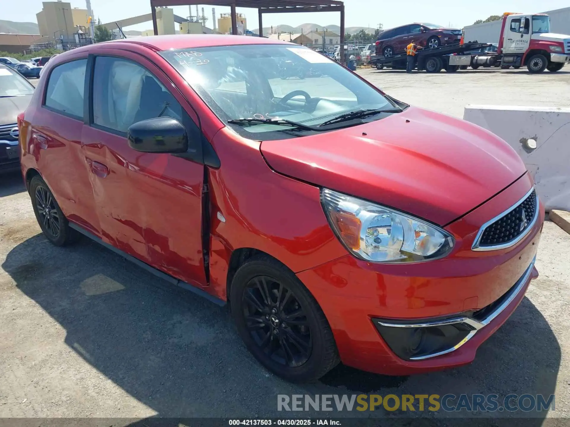 1 fotografías del automóvil dañado ML32A5HJ1KH012200 MITSUBISHI MIRAGE 2019