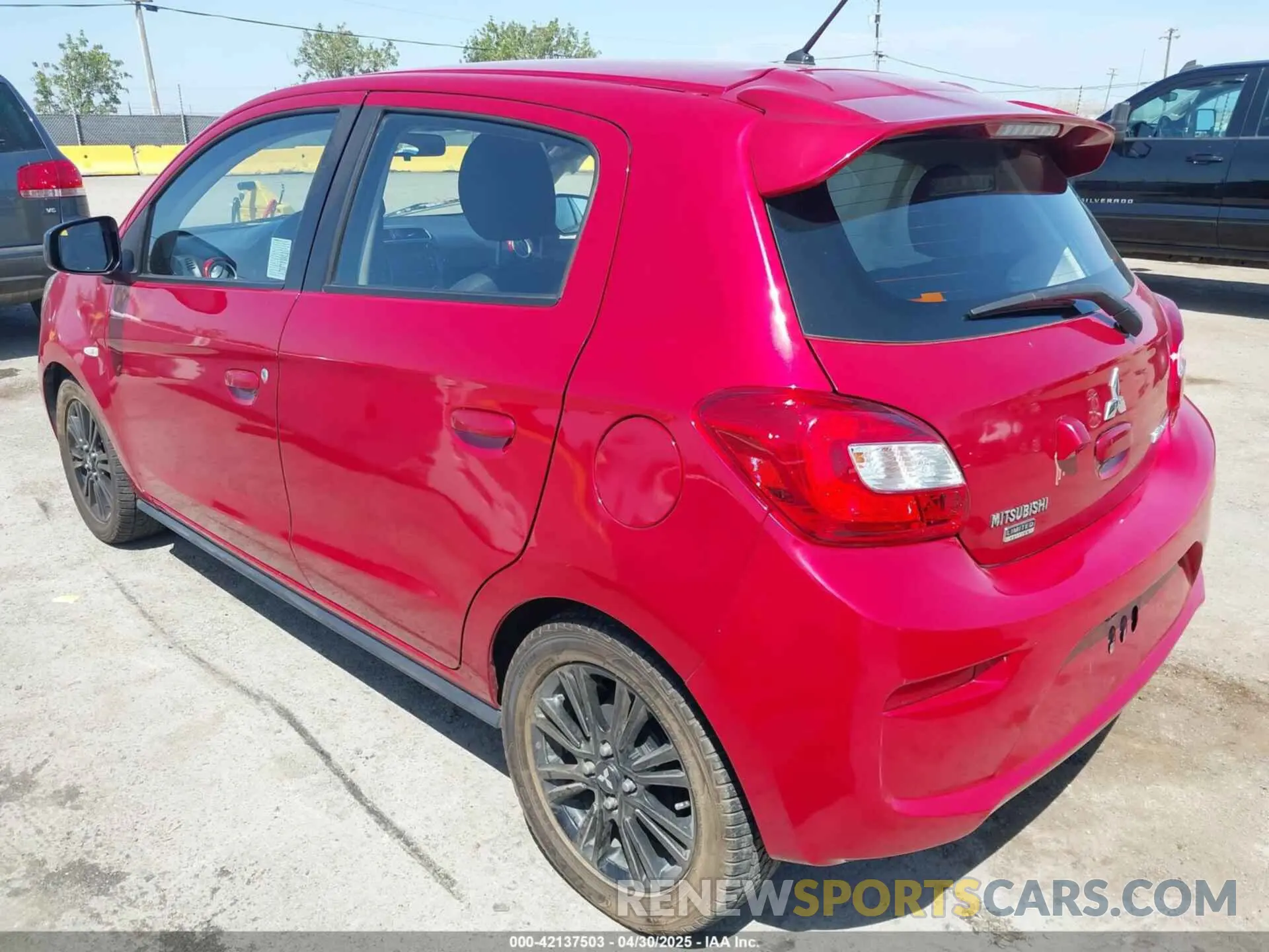 3 fotografías del automóvil dañado ML32A5HJ1KH012200 MITSUBISHI MIRAGE 2019