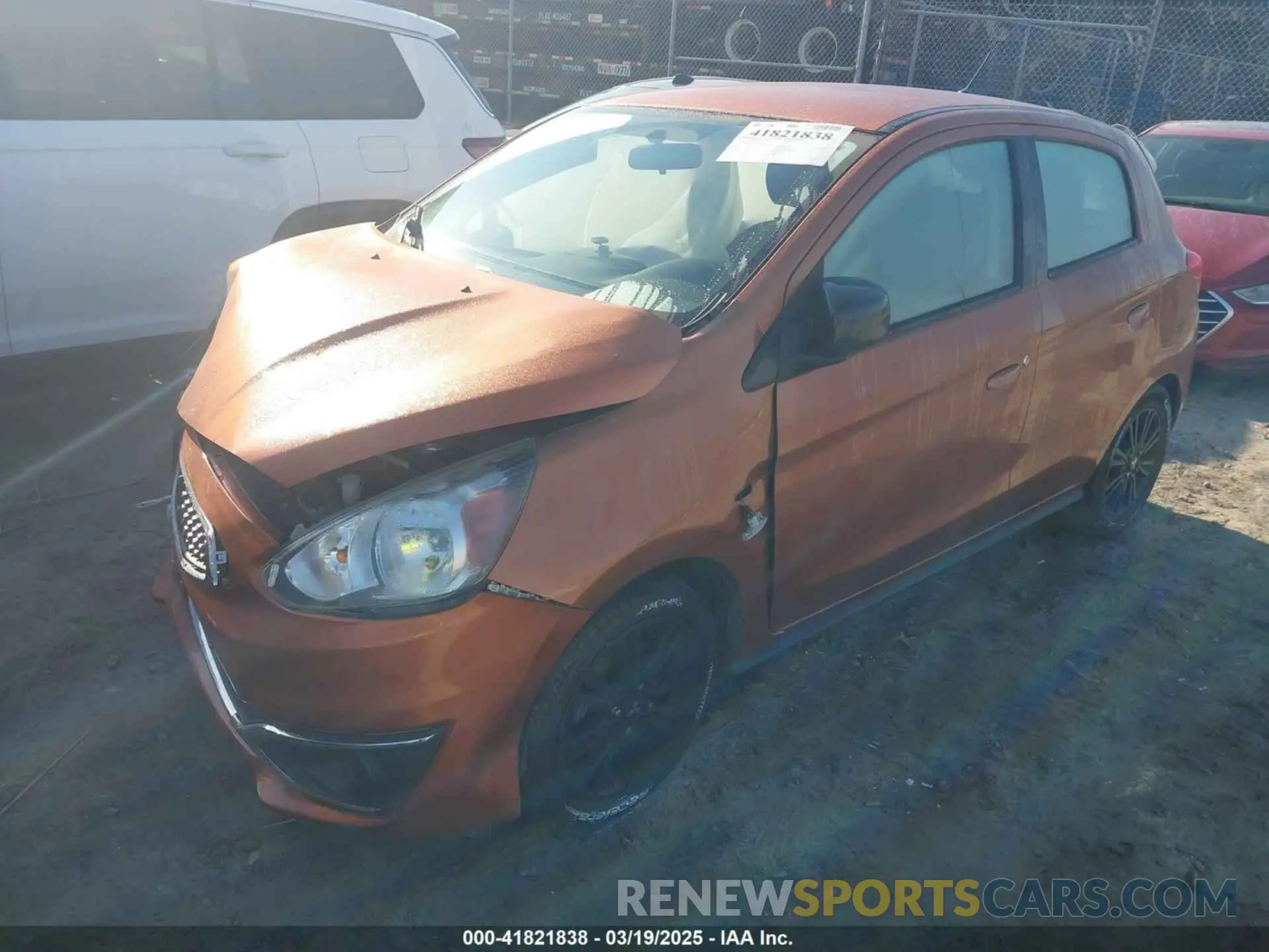2 fotografías del automóvil dañado ML32A5HJ6KH004920 MITSUBISHI MIRAGE 2019