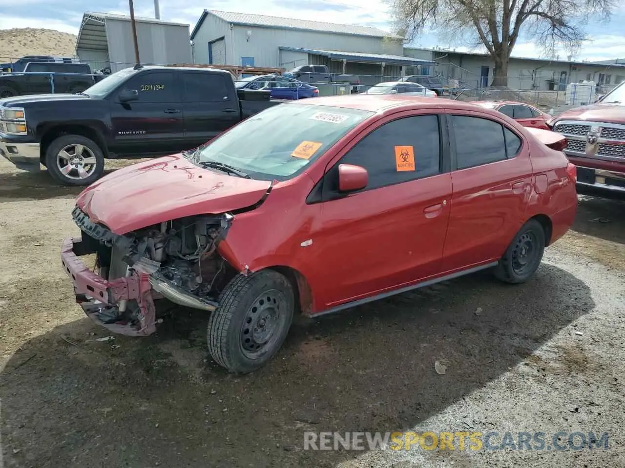 1 fotografías del automóvil dañado ML32F3FJ0KHF03952 MITSUBISHI MIRAGE 2019