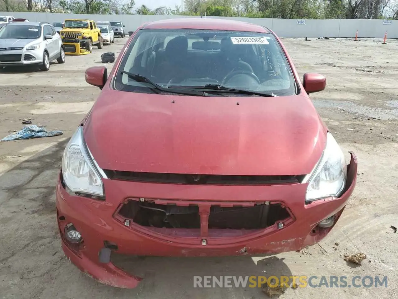 5 fotografías del automóvil dañado ML32F3FJ6KHF16236 MITSUBISHI MIRAGE 2019