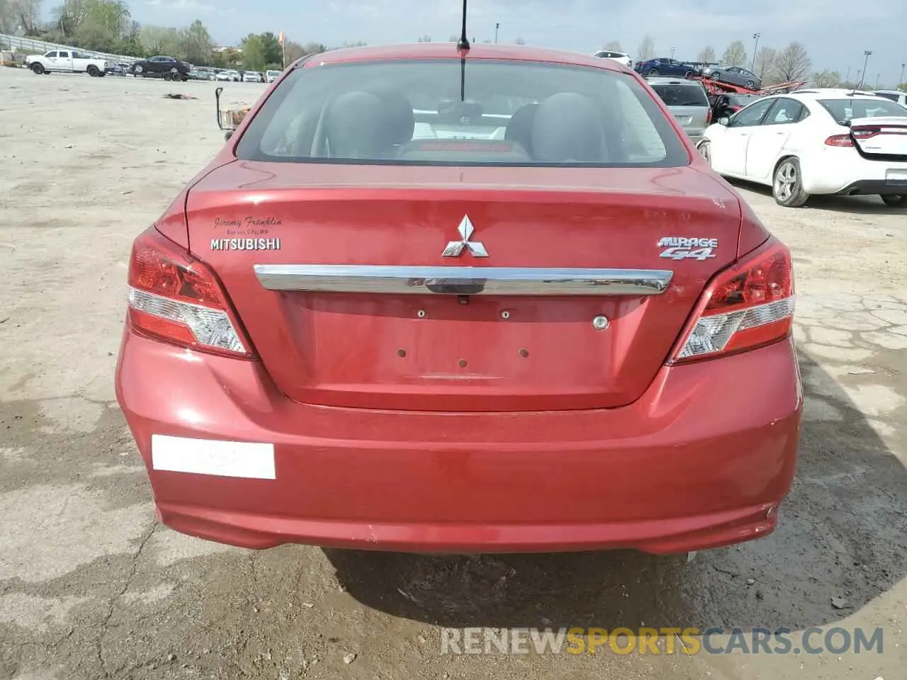 6 fotografías del automóvil dañado ML32F3FJ6KHF16236 MITSUBISHI MIRAGE 2019