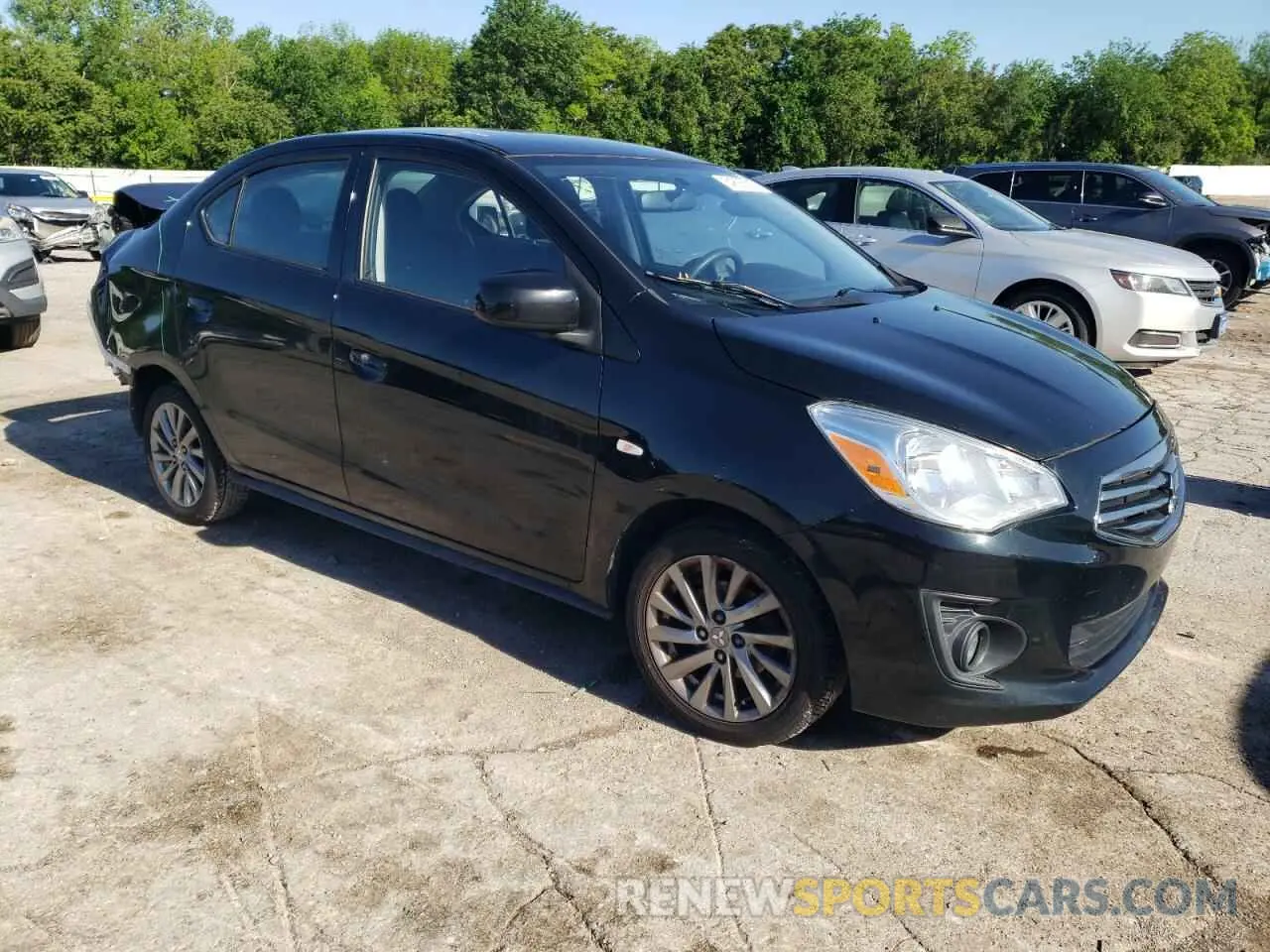 4 fotografías del automóvil dañado ML32F3FJXKHF09449 MITSUBISHI MIRAGE 2019