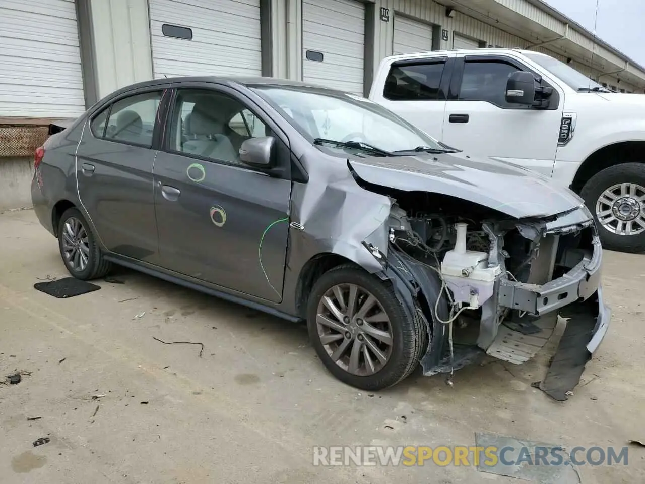 4 fotografías del automóvil dañado ML32F4FJ0KHF01110 MITSUBISHI MIRAGE 2019