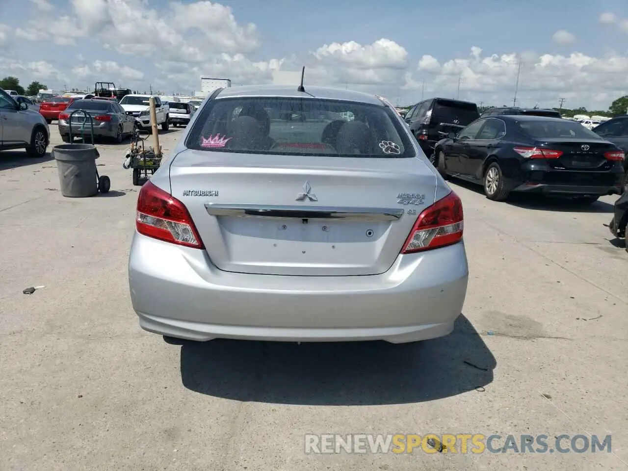 6 fotografías del automóvil dañado ML32F4FJ2KHF11184 MITSUBISHI MIRAGE 2019