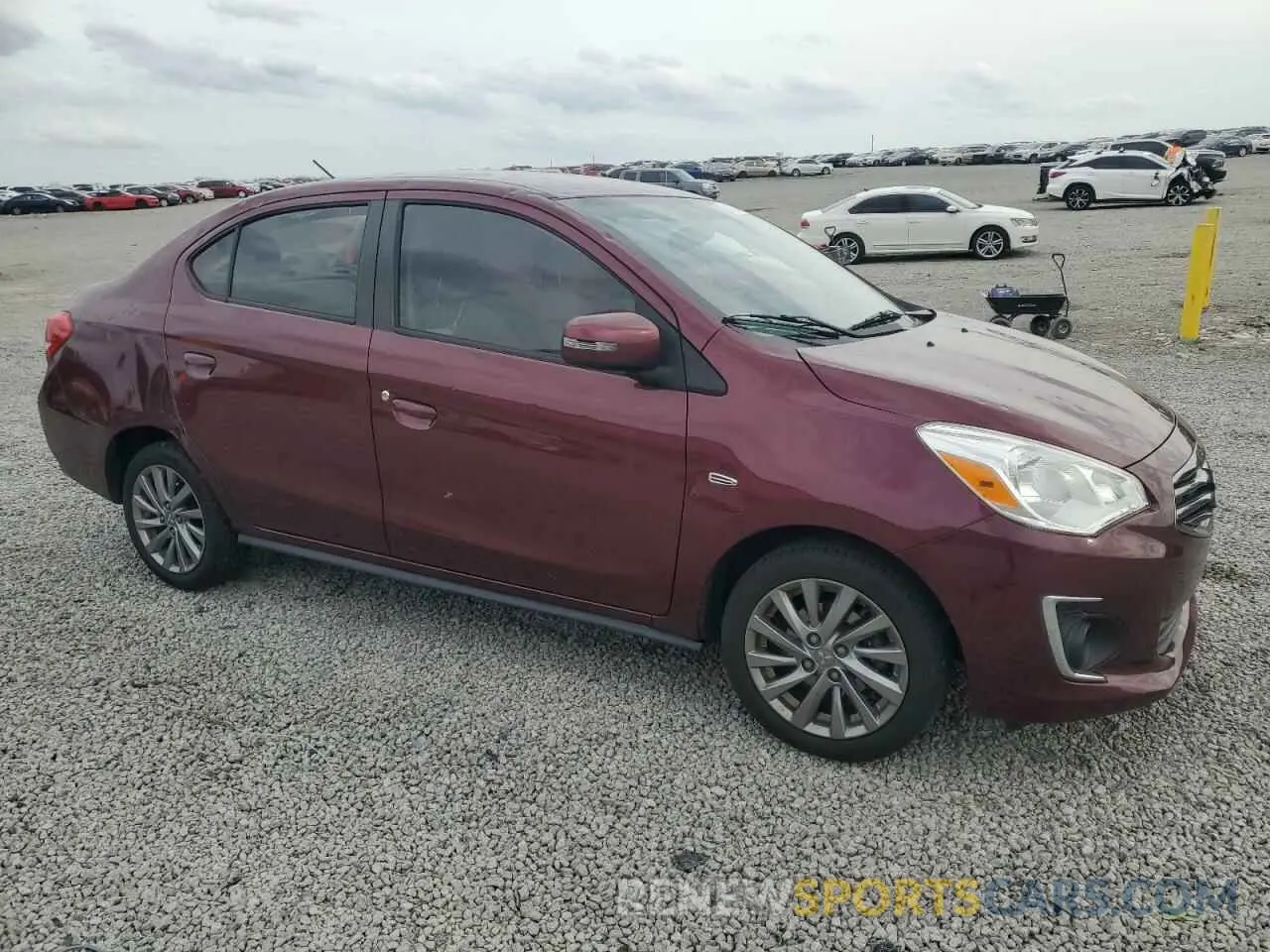 4 fotografías del automóvil dañado ML32F4FJ8KHF15899 MITSUBISHI MIRAGE 2019