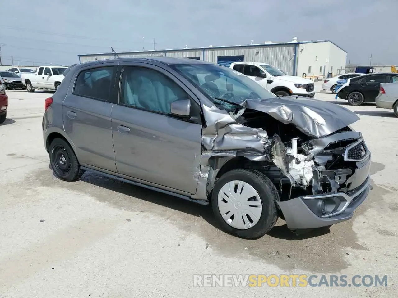 4 fotografías del automóvil dañado ML32A3HJ0LH001324 MITSUBISHI MIRAGE 2020